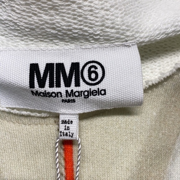 100% MAISON MARTIN MAGIELA OVERSIZED DISTRESSED NECK FAUX ZIP JACKET DESIGN MM6 - Picture 8 of 12